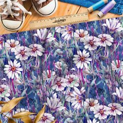 Ткань шифон «белые ромашки» клод моне