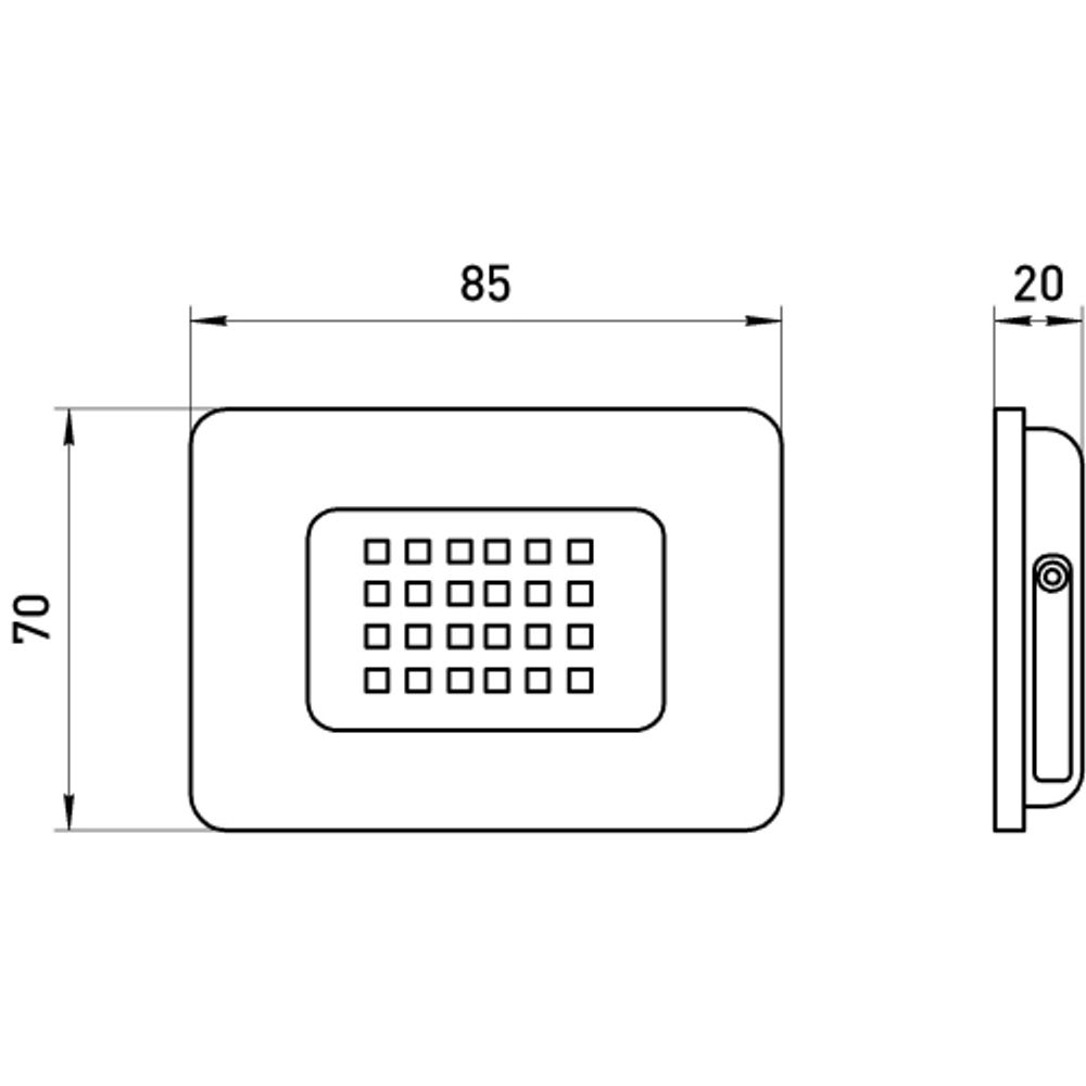 Прожектор светодиодный уличный ЭРА LPR-023-0-65K-010 10Вт 6500K 800Лм IP65
