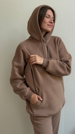 Худи Basic премиум утепленное, Мокко