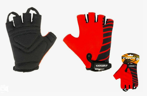 Перчатки TRIX nw  мужские, M, коротк. пальцы, гелев. вставки, дышащая лайкра/искусств. замша, красные