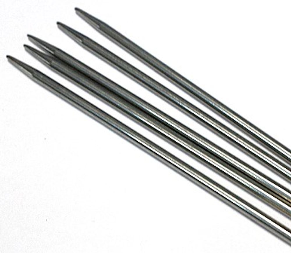 Спицы вязальные 5-ти предметные металл, 20 см, d 4 мм