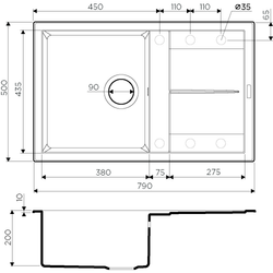 Кухонная мойка Omoikiri Sumi 79-GR