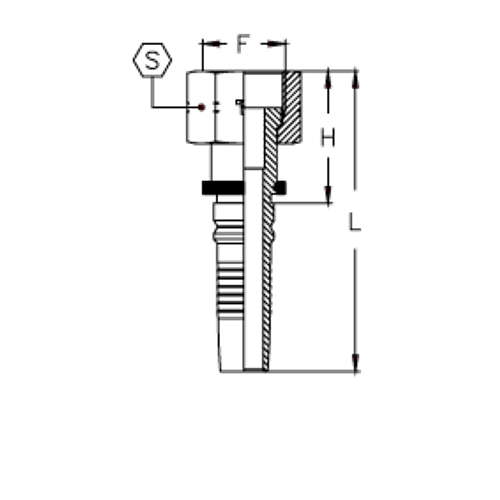 Фитинг DN 38 ORFS (Г) 2 Interlock