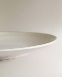 Zara Home тарелка десертная из каменной керамики, цвет бежевый, 21 см