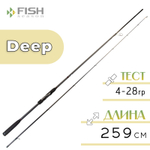 Спиннинг Fish Season Deep, 2 секции, полая вершина (2.59м, 4-28гр)