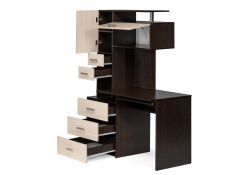 Стол компьютерный Джаз-17 правый 130х60х166,8 венге / дуб молочный