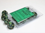 Chessex 10-D10 set Scarab Jade / Gold