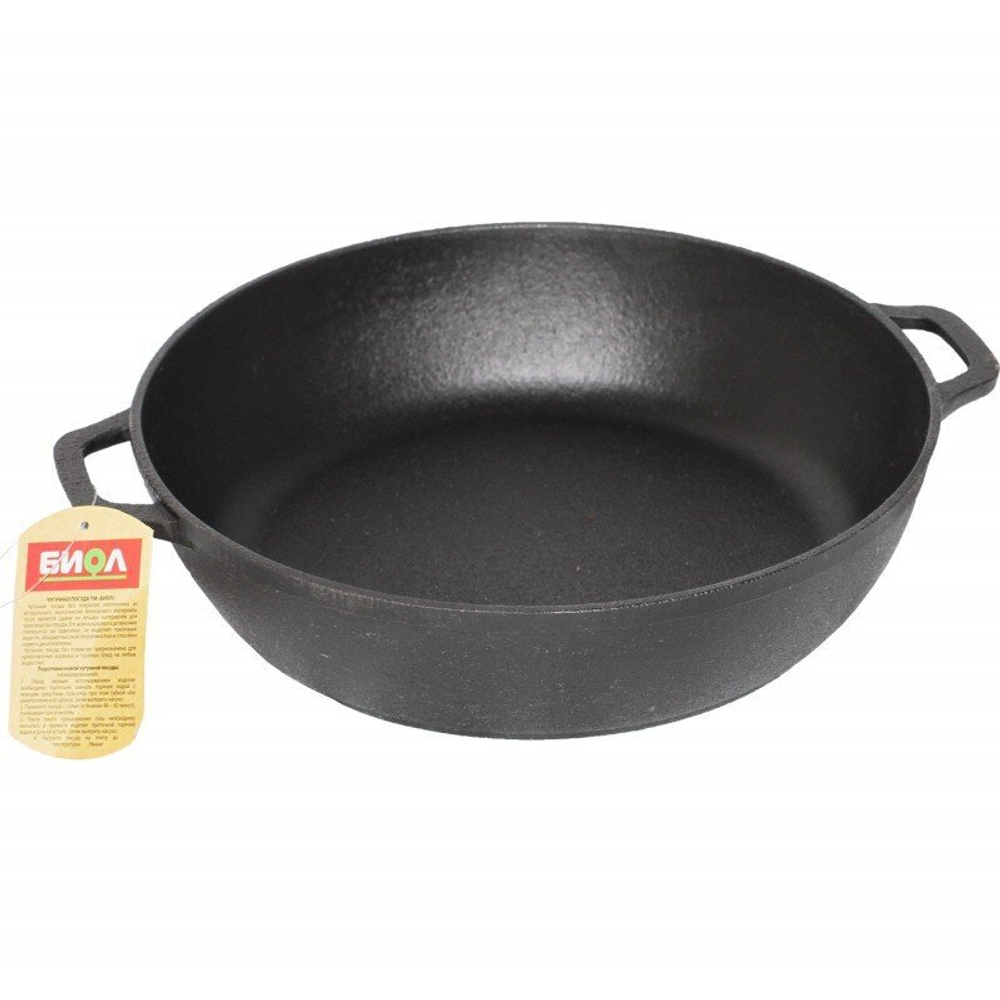 Сковорода жаровня чугун без крышки Биол 03261
