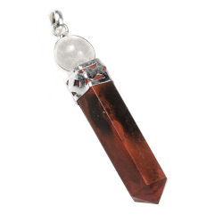 Кулон "Кришар" яшма, горный хрусталь