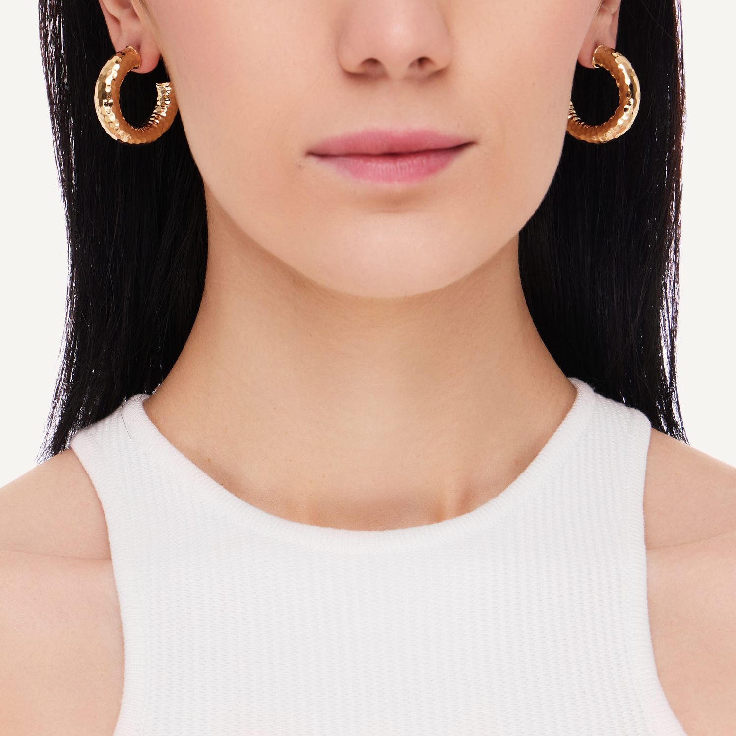 Серьги Rough Hoops – Gold