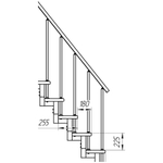 Модульная малогабаритная лестница Компакт 2025-2250