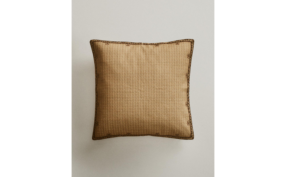 Zara Home наволочка декоративная из хлопка, светло-бежевый, 45x45 см · 1172/008
