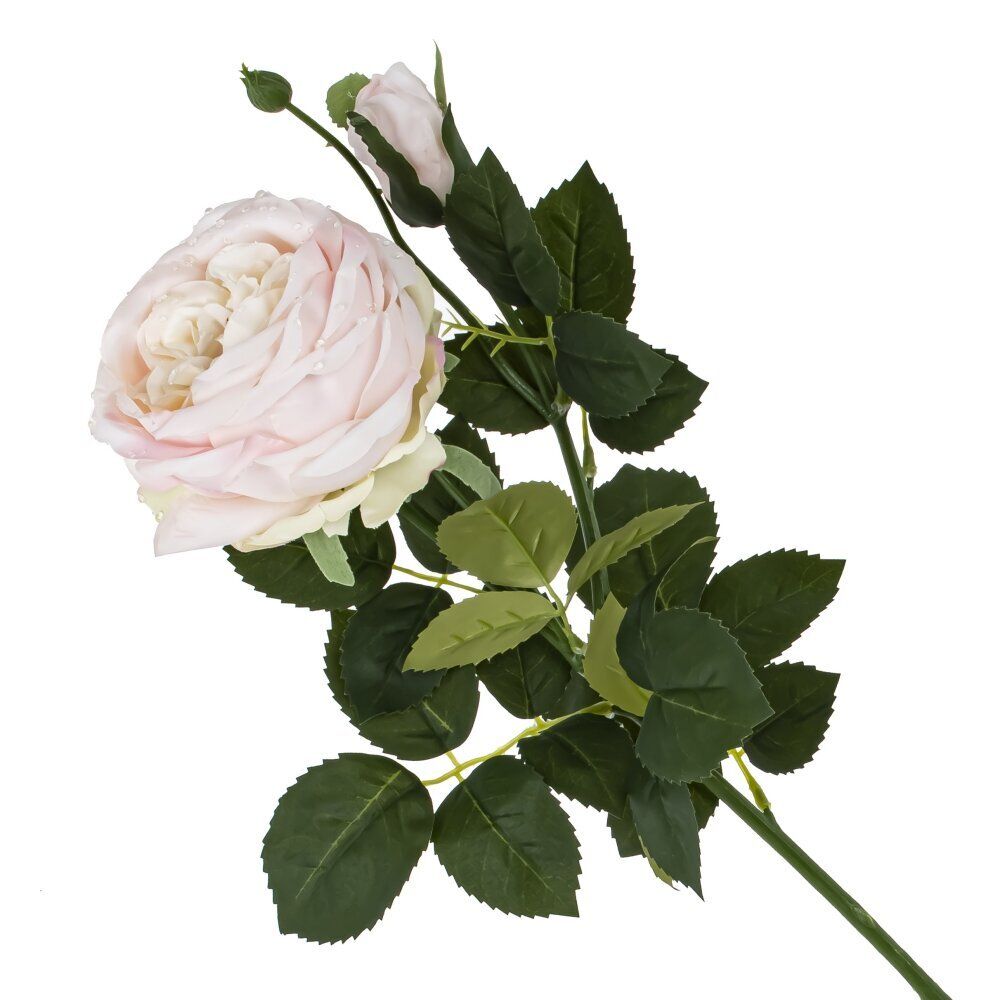 GAEM Цветок искусственный с каплями росы "Роза", L13 W14 H64 см