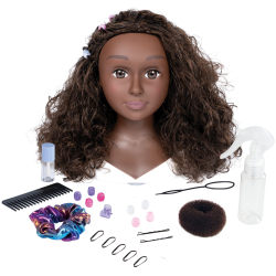 Игровая голова для причёсок Smoby My Beauty 320318WEB брюнетка с 23 аксессуарами от 3 лет — фото 2
