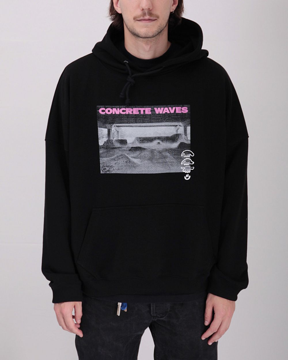 Худи ANTEATER Black Waves Черный