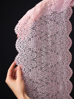 03-251 ОПТ Кружево эластичное 22 см, розовый