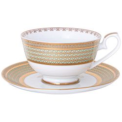 ЧАЙНЫЙ СЕРВИЗ LEFARD "ЗОЛОТАЯ СЕТКА" HА 6 ПЕР. 14 ПР. 1300/250/270 МЛ МЯТНЫЙ (КОР=1НАБ.)