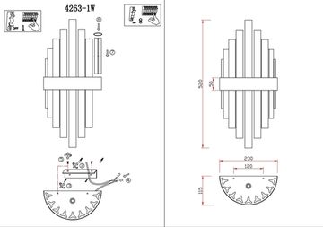 Бра 5W 4000K 4263-1W золото Marquis Favourite
