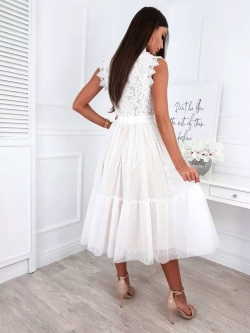 кружевное белое платье + plus size