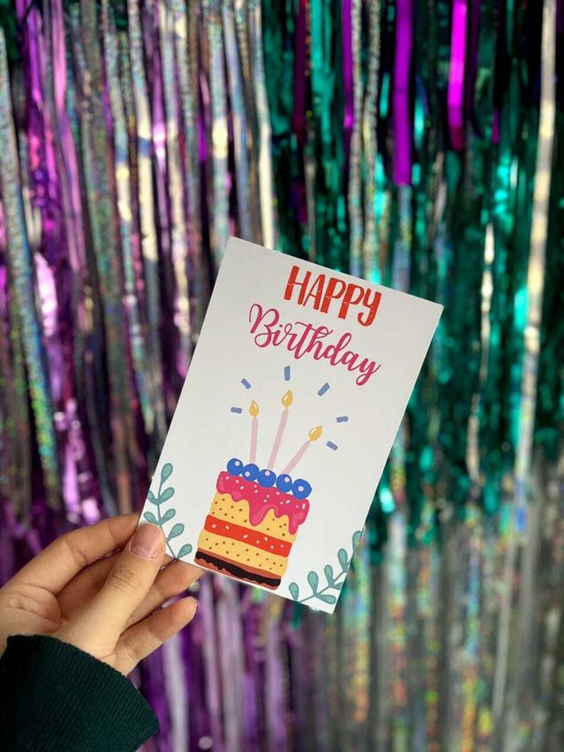 Открытка Тортик Happy Birthday №11