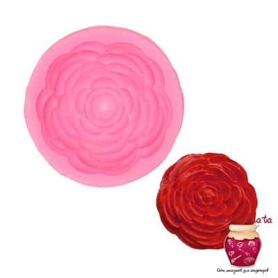 Молд силиконовый "Прекрасная роза", 5,7*5,7 см