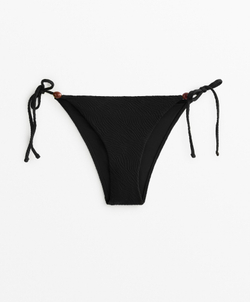 OYSHO Жаккардовые плавки-бикини средней посадки, черный