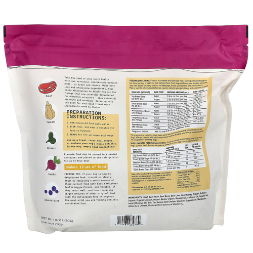 Dr. Mercola, Bark & Whiskers®, говядина и овощи, блюдо для собак, 1,36 кг (3 фунта)