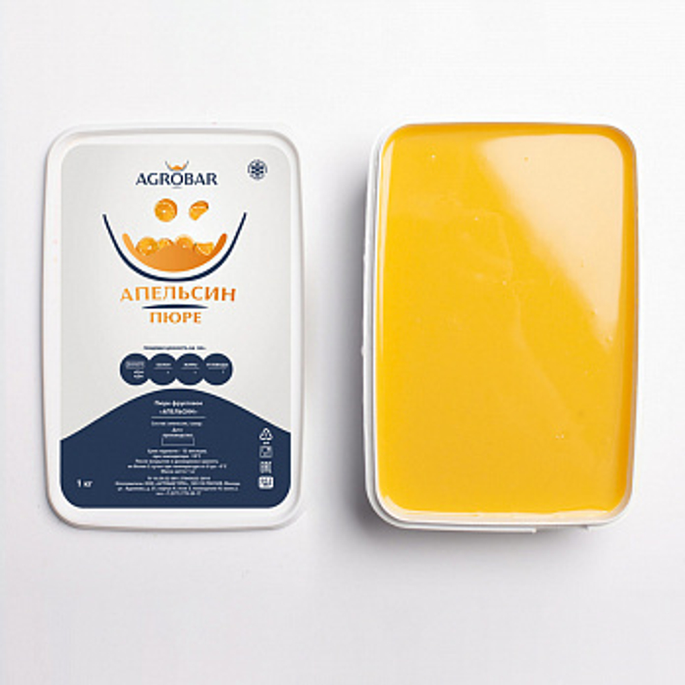 Замороженное пюре АGROBAR Апельсин, 1 кг