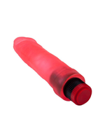 Розовый гелевый виброфаллос без мошонки - 20,5 см. (Цвет: розовый)