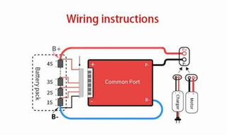Плата контроля BMS Li-ion 4S 12V 40A