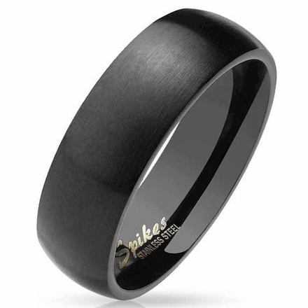 Кольца чёрные матовые мужские и женские из ювелирной стали SPIKES R027K