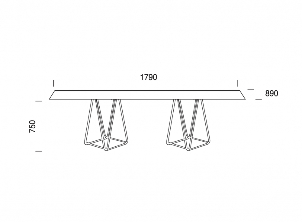 Стол ламинированный Papatya Trio Double