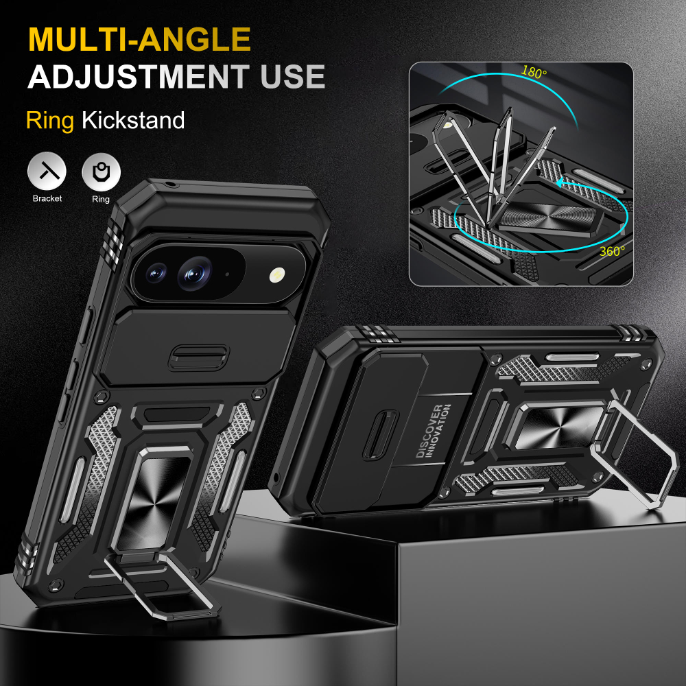 Чехол Safe Case с кольцом и защитой камеры для Google Pixel 9 / Pixel 9 Pro