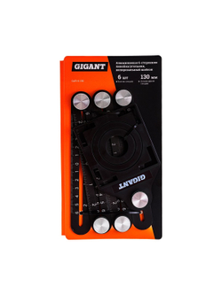 Алюминиевая 6-сторонняя линейка/угольник Gigant копировальный шаблон 130 мм GAR-6-130