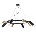 LR0184048741 Люстра RULLO 8х50W GU10 ЧЕРНЫЙ/ЗОЛОТО (571018+214440-4+214487-4+202431-8)