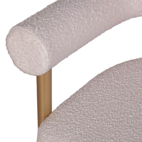 Диван BIGGI, букле белый, опоры золото