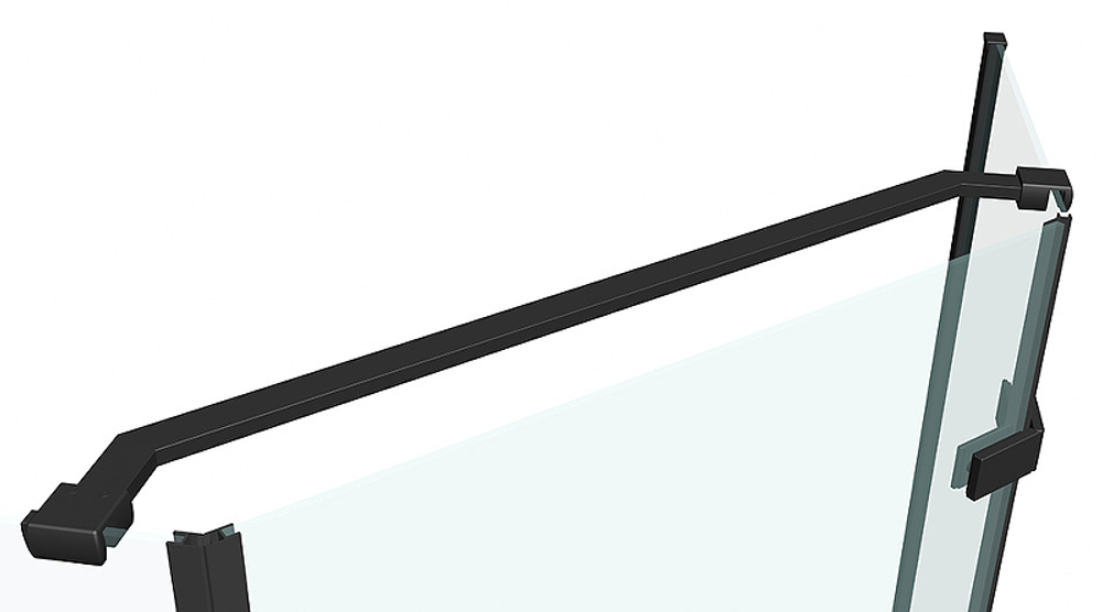 Душевой уголок Abber 100х100 AG05100B профиль Черный стекло прозрачное