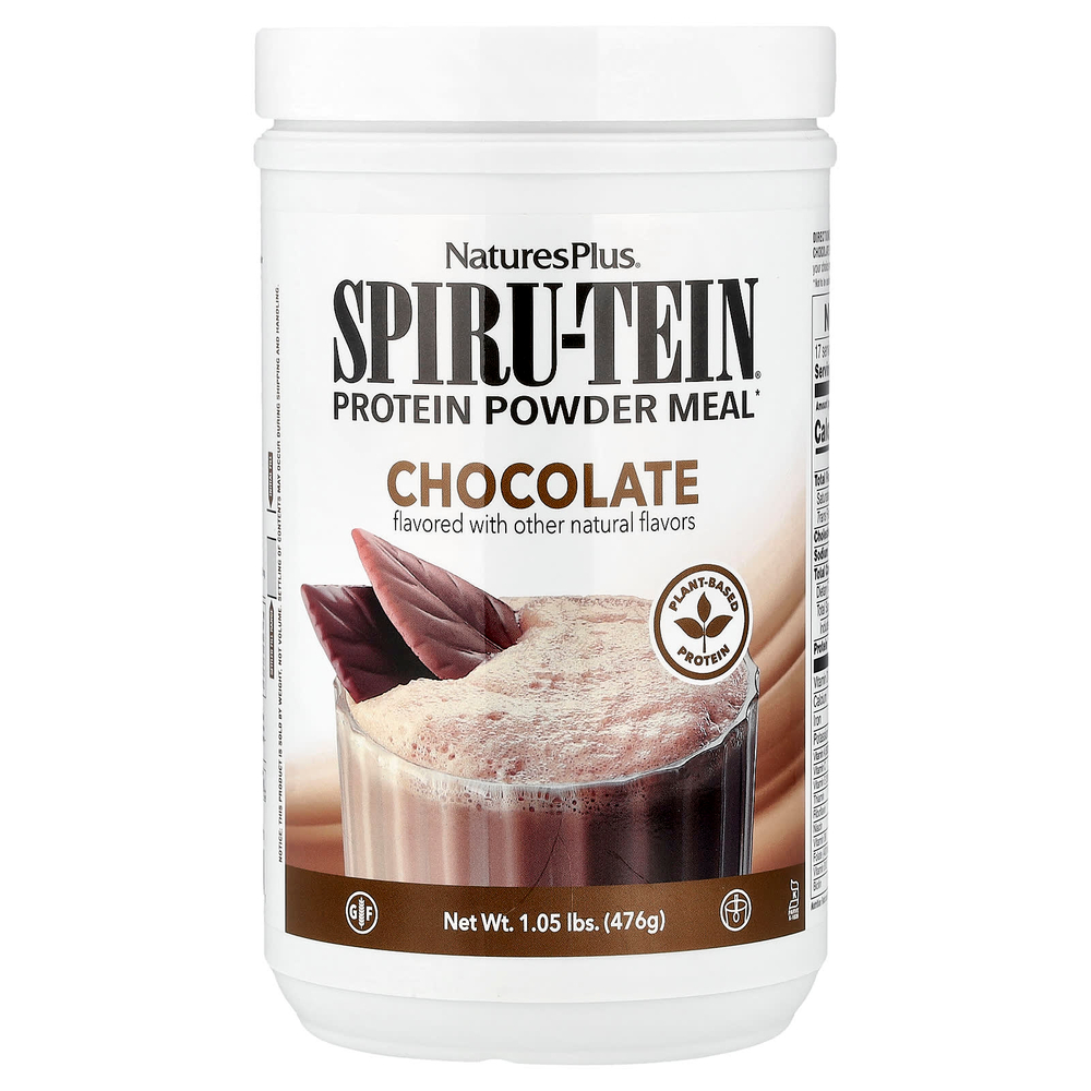 NaturesPlus, Spiru-Tein®, протеиновый порошок, со вкусом шоколада, 476 г (1,05 фунта)
