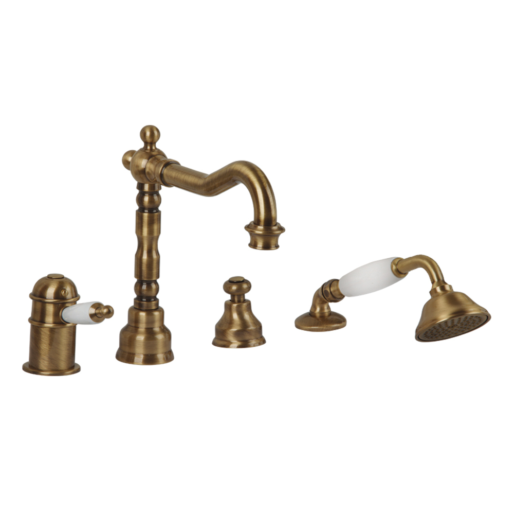 Смеситель термостатический на борт ванны 4 отв. Migliore Oxford 19087 бронза купить