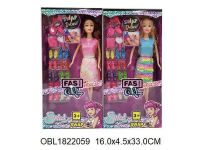 Кукла тип модель, с аксесс. в ассорт. коробка 01368