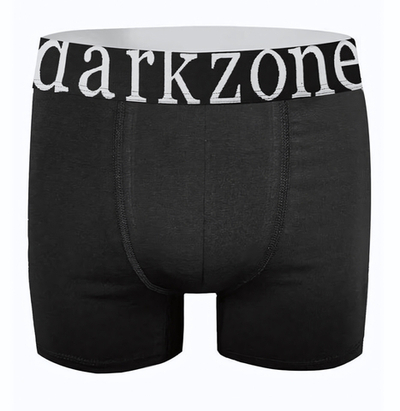 Черные хлопковые трусы-боксеры с надписью на резинке крупными буквами (Размер: XXL) (Цвет: черный)