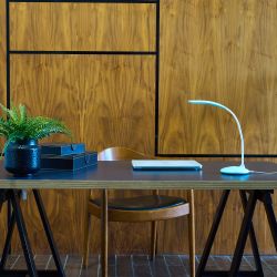 TLD-558 Blue-LED-280Lm-5000K-Dimmer Светильник настольный. 3W. Сенсорный выключатель. Голубой. ТМ Uniel