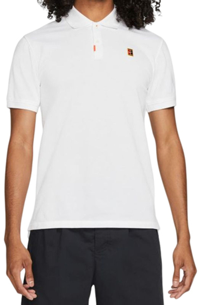 Мужское теннисное поло Nike Polo Dri-Fit Heritage Slim2 M - white