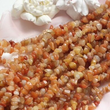 Сердолик крошка, 5-15 мм, нить 75 см, К127