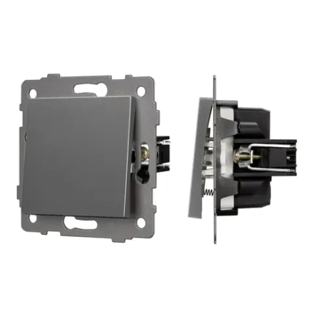 Механизм выключателя одноклавишный самовозвратный SWT-MKR1-PL-GR-V (250V, 10A) (Arlight, -) 049881