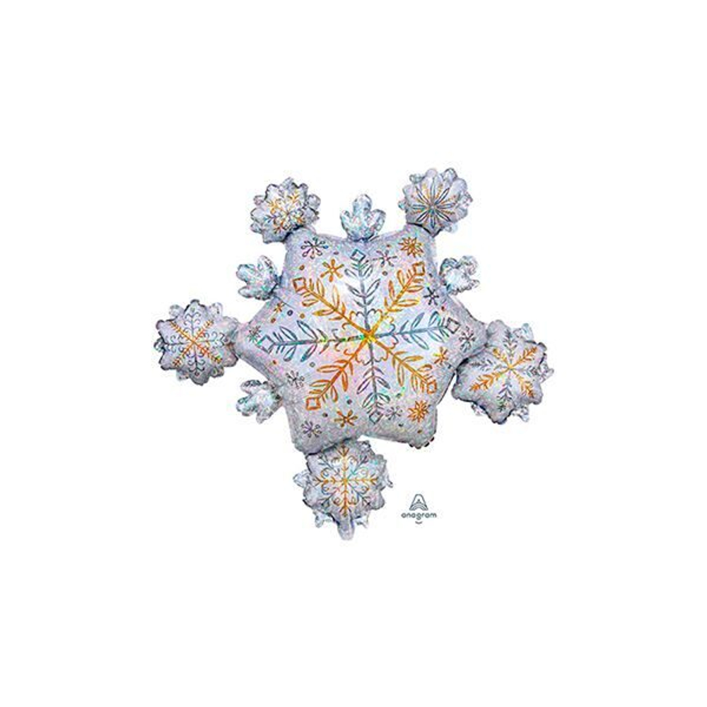 Шар фигура Снежинка блеск