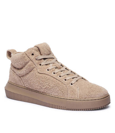 Кожаные кроссовки CALVIN KLEIN JEANS - бежевый(YM0YM01128)