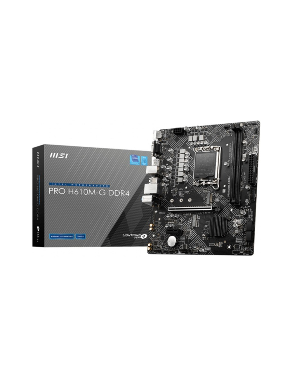 MSI PRO H610M-G DDR4 0,LGA1700,2DDR4,1PCI-Ex16,1PCI-Ex1,2M.2(KEY M+KEY E),4SATA