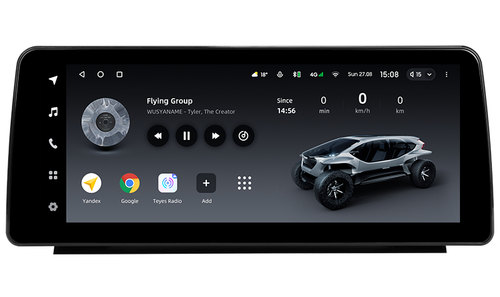 Магнитола для Great Wall Poer KingKong, Haval H5 2023+ (монохром) - Teyes LUX ONE монитор 12.3" 2K QLED на Android 10, Быстрая, CarPlay, 4G SIM-слот