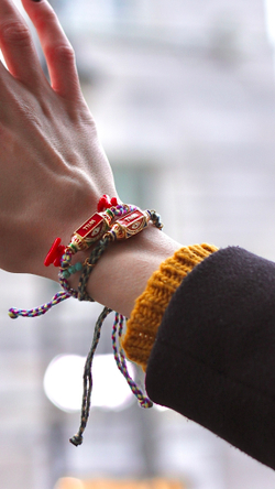 MANIOVICH Yarn Bracelet with Charms